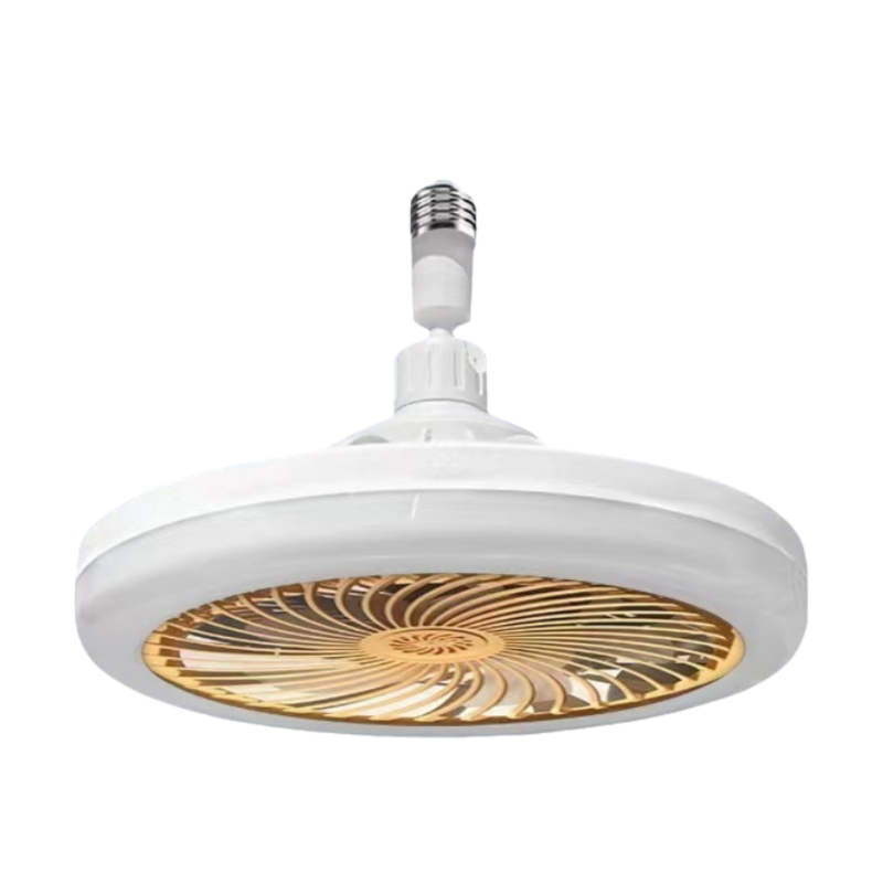 Yellow Quiet Remote LED Ceiling Fan Light with Aromatherapy Slot and Removable E27 Base Socket -  Timer & Dimmable & 3-Speed & 3-Color Temperature Adjustable