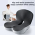 Grey Ergonomic Memory Foam Seat Cushion & Lumbar Support(44x42x32CM) - Relieves Sciatica & Corrects Posture with Breathable Cover