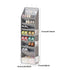 Grey 8-Tier Over-the-Door Shoe Organizer with 7 Slanted & 1 Flat & 6 Side Pockets - Multi-Functional Wall Mount  for Shoes, Bags and Towels