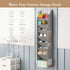 Grey 8-Tier Over-the-Door Shoe Organizer with 7 Slanted & 1 Flat & 6 Side Pockets - Multi-Functional Wall Mount  for Shoes, Bags and Towels