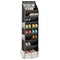 Black 8-Tier Over-the-Door Shoe Organizer with 7 Slanted & 1 Flat & 6 Side Pockets - Multi-Functional Wall Mount  for Shoes, Bags and Towels