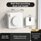 White 4.2M Heavy Duty Invisible Retractable Clothesline - Rustproof & Drill-Free Laundry Hanger with 20kg Load Capacity
