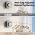 Black 4.2M Heavy Duty Invisible Retractable Clothesline - Rustproof & Drill-Free Laundry Hanger with 20kg Load Capacity