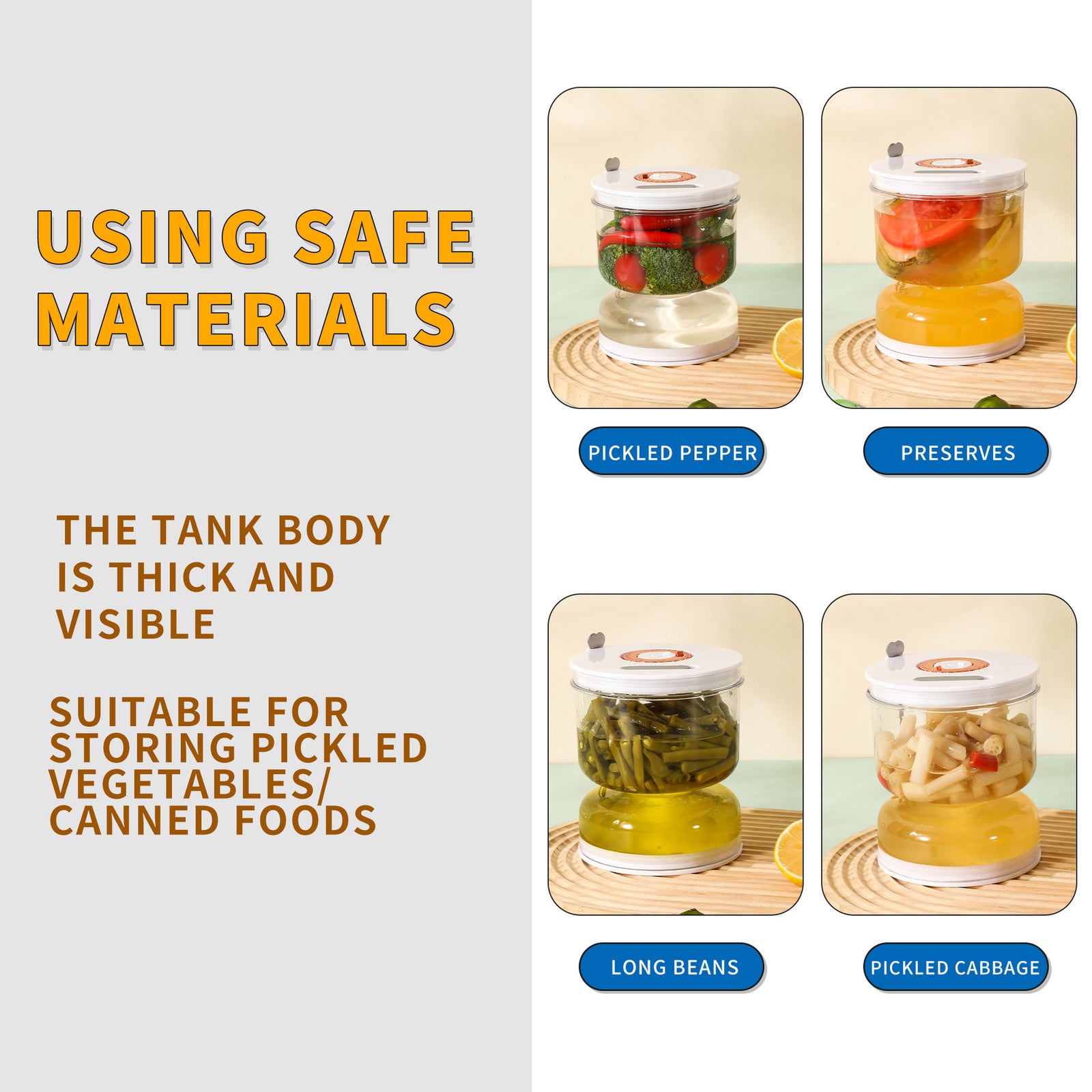 Food-Grade Pickle Hourglass Jar with Strainer Flip - 200ml Compact Kitchen Wet and Dry Separation Container for Olives, Jalapeños & Pickles