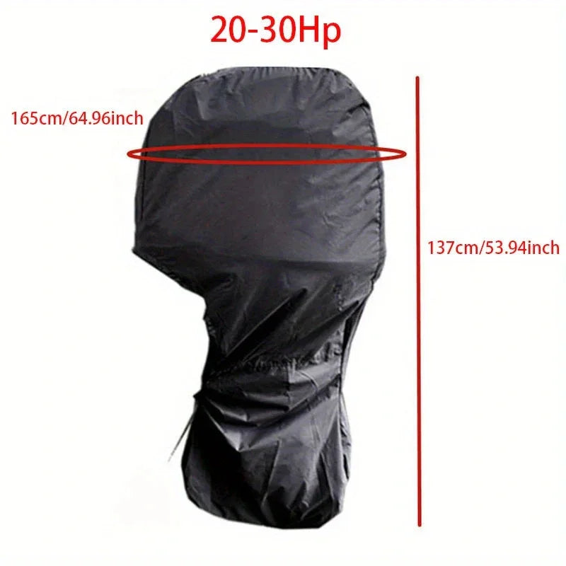 Heavy-Duty Full Marine Engine Coverage for 20-30HP - Waterproof & UV Resistant All-Weather Boat Engine Protector