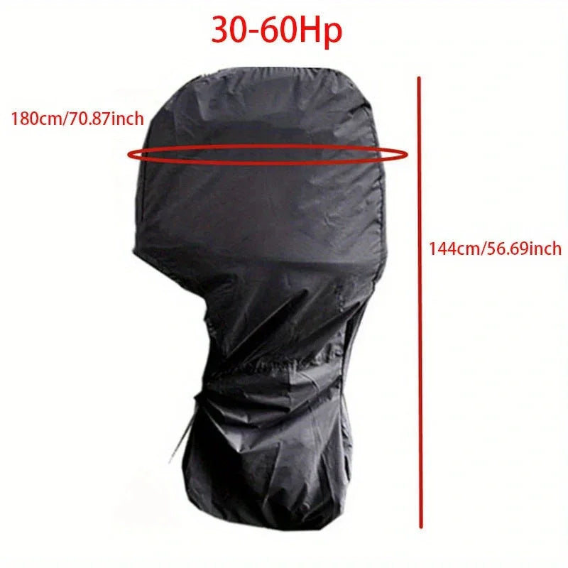 Heavy-Duty Full Marine Engine Coverage for 30-60HP - Waterproof & UV Resistant All-Weather Boat Engine Protector