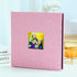 Pink Linen Self-Adhesive Photo Album DIY Scrapbook with Cover Window 11x10.6 Inch for Family Wedding Travel Memories Preservation Australian Home