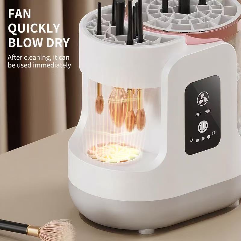 Automatic Electric Makeup Brush Cleaner with UV Sterilization & Fast Drying – Rechargeable, One-Touch Cleaning for Home & Travel