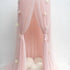 Kids Bed Canopy – 7‑Layer Tulle, 300cm Height, Nordic Style, 60cm Dome Pink