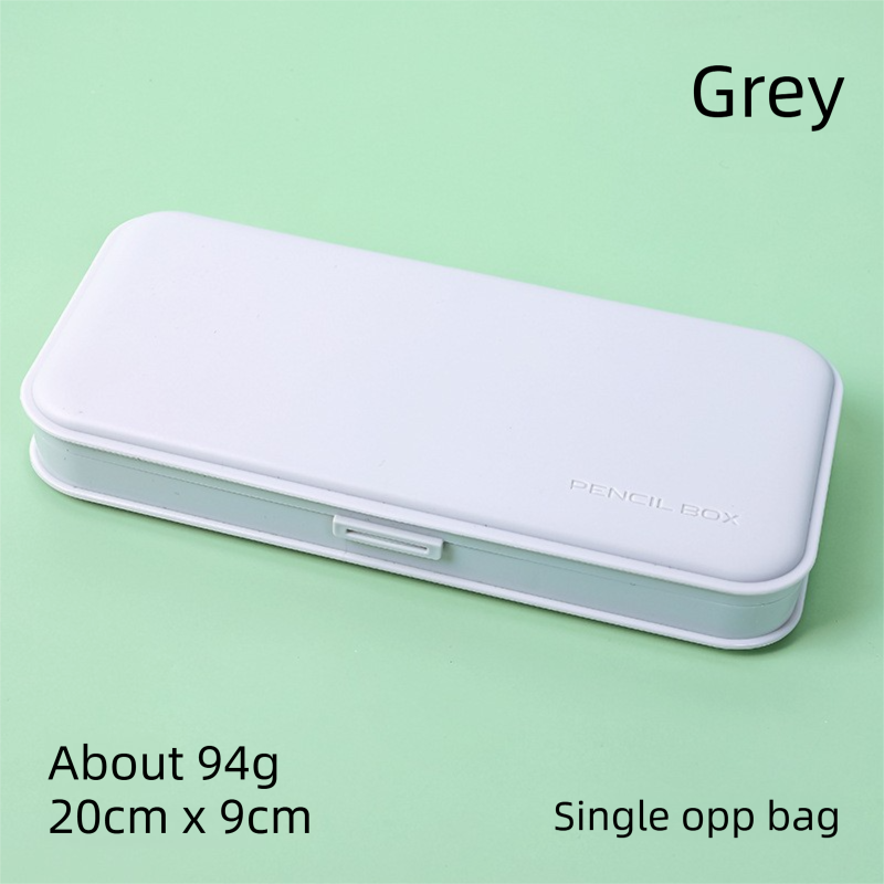 3-Pack Grey Macaron Color Pencil Case with Multi-Compartment Storage Waterproof PP Stationery Organizer for Australian Students School Essentials