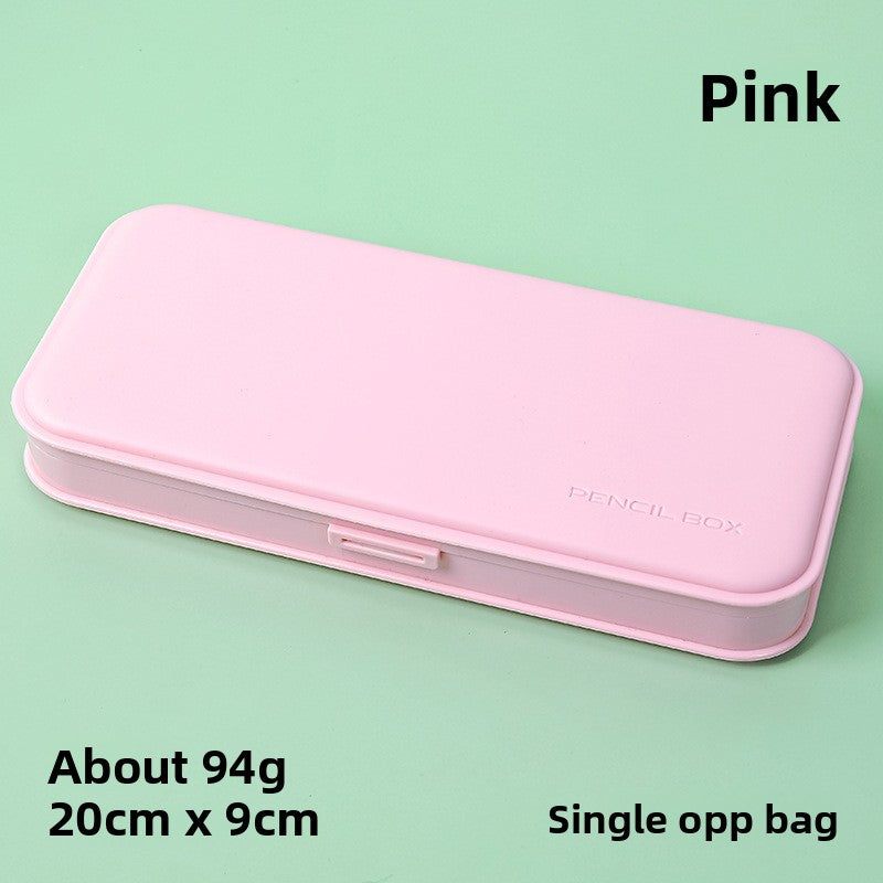 3-Pack Pink Macaron Color Pencil Case with Multi-Compartment Storage Waterproof PP Stationery Organizer for Australian Students School Essentials