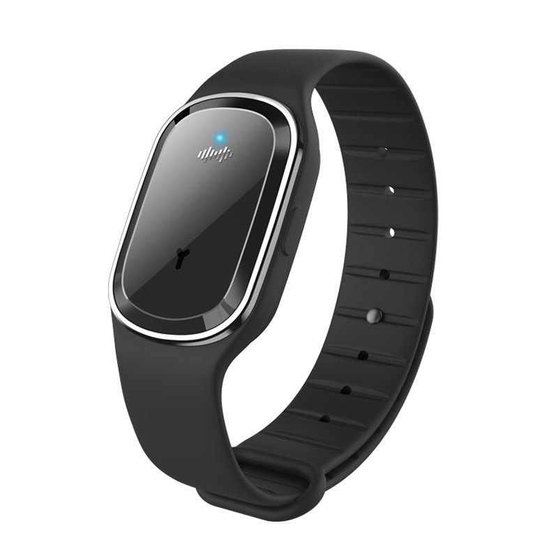 2 Pack Black Electronic Ultrasonic Mosquito Repellent Wristband Rechargeable Chemical-Free 3 Modes for Kids Students Outdoor Camping Hiking