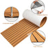 Teak EVA Foam Boat Flooring Sheet Brown with Black Stripes Self-Adhesive Marine Decking Mat for Yacht Fishing Boat RV DIY Upgrade Australian Boating(2400x600x6mm)