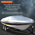 Silver Heavy Duty Waterproof V-Hull Boat Cover 11-13FT Marine Grade Outdoor UV Protection for Australian Storage and Mooring
