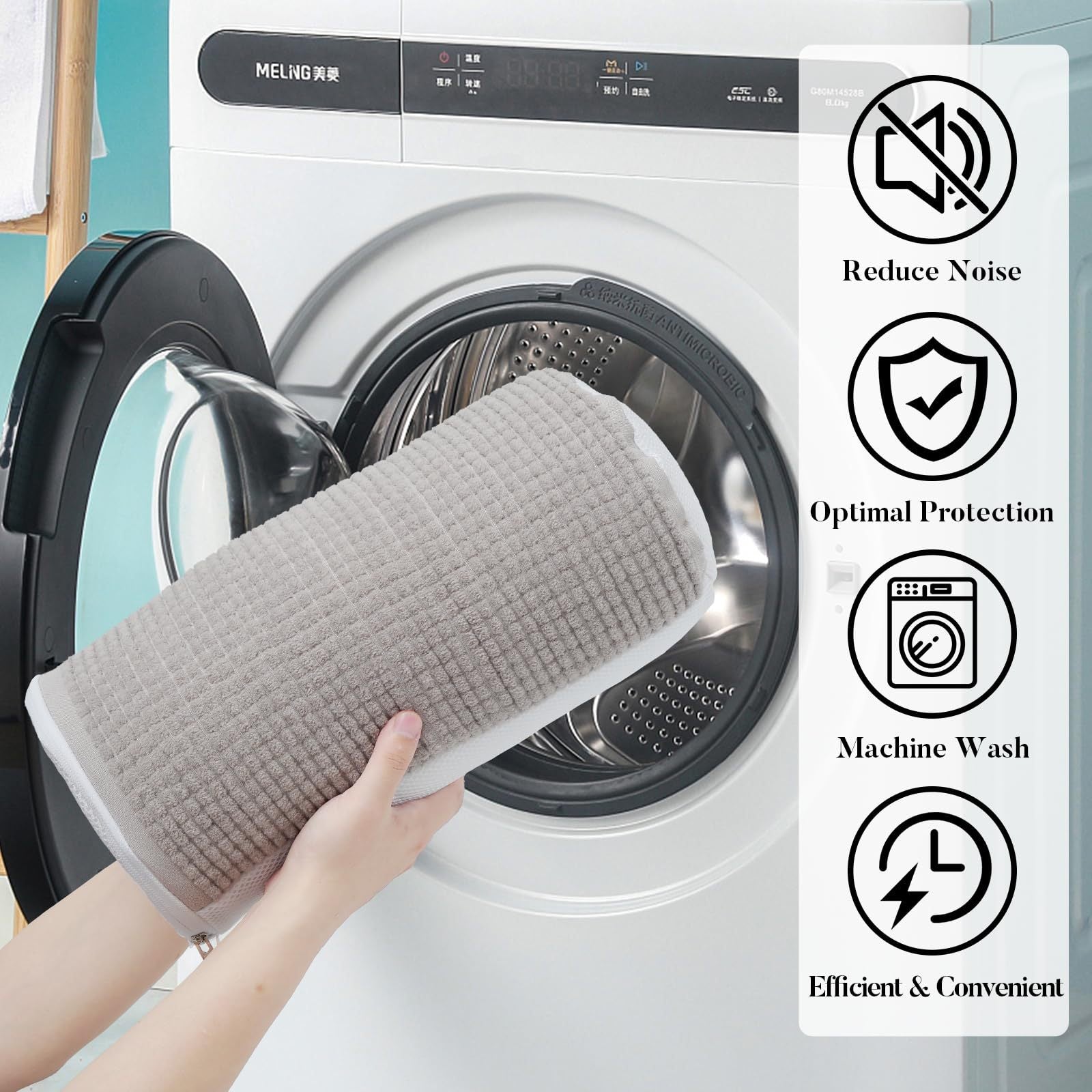 2 Pack Shoe Washing Bag for Washing Machine with 360-degree Cleaning Fibers, Protects Sneakers and Trainers, Laundry Care for Australian Homes