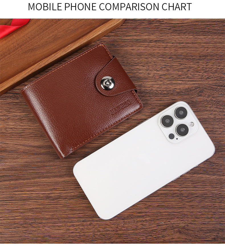Coffee color Men's PU Leather Wallet with Magnetic Clasp and Zipper Pocket for Cards Cash and Coins Ideal for Daily Use in Australia