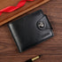 Black Men's PU Leather Wallet with Magnetic Clasp and Zipper Pocket for Cards Cash and Coins Ideal for Daily Use in Australia