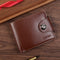 Brown Men's PU Leather Wallet with Magnetic Clasp and Zipper Pocket for Cards Cash and Coins Ideal for Daily Use in Australia