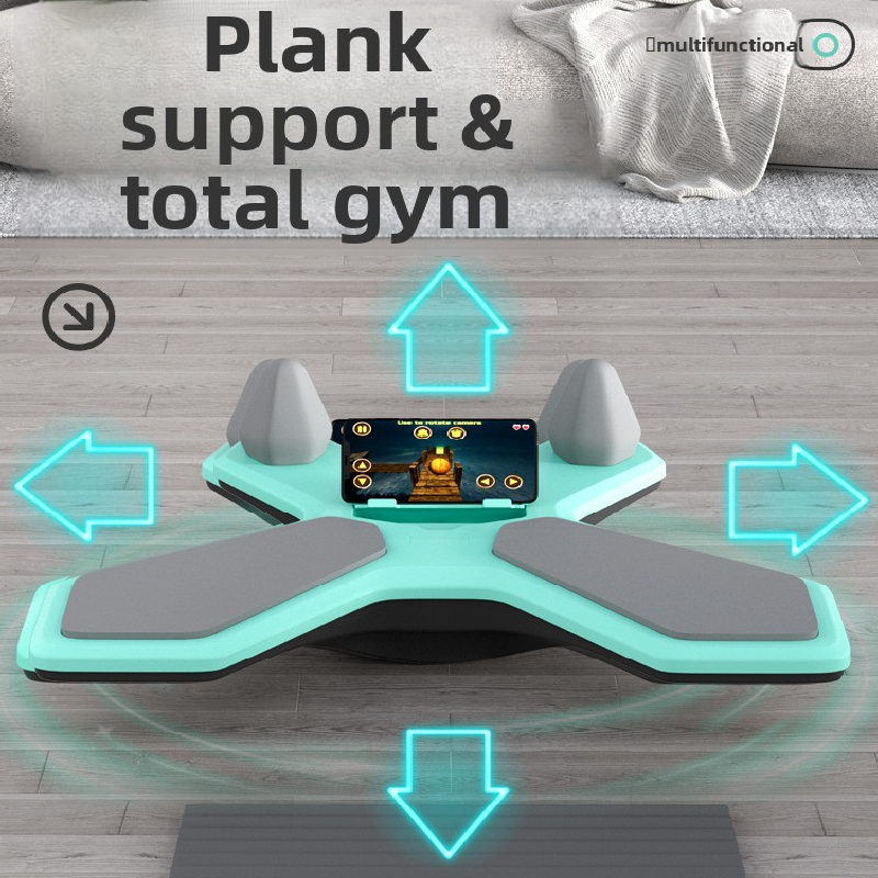 Green Multi-functional Balance Board with Timer for Core Training and Fitness Entertainment, Home Workout Equipment for Abdominal Strength and Overall Conditioning