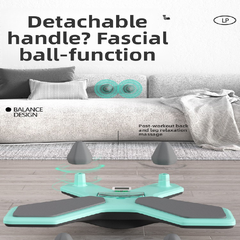 Black Multi-functional Balance Board with Timer for Core Training and Fitness Entertainment, Home Workout Equipment for Abdominal Strength and Overall Conditioning