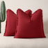 Red 2 Pack Bohemian Tassel Pillowcases Soft Washed Cotton Cushion Covers for Living Room Sofa Elegant Decor Solution for Local Standard Home Environments