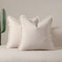 Beige 2 Pack Bohemian Tassel Pillowcases Soft Washed Cotton Cushion Covers for Living Room Sofa Elegant Decor Solution for Local Standard Home Environments