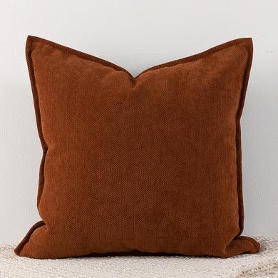 Caramel colour Nordic Herringbone Chenille Pillowcases 2 Pack 45x45cm for Sofa and Bed Soft Decorative Cushion Covers No Inserts Included Local Standard Fit Home Styling