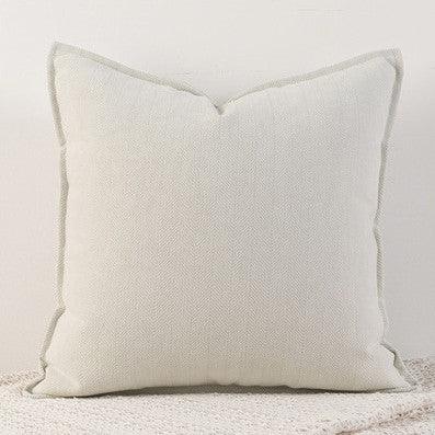 Cream White Nordic Herringbone Chenille Pillowcases 2 Pack 45x45cm for Sofa and Bed Soft Decorative Cushion Covers No Inserts Included Local Standard Fit Home Styling