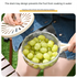 Brown large Multi-functional Fruit and Vegetable Washing Bowl with Lid and Hidden Handle Double-Layer Drainage Container for Refrigerator Storage and Outdoor Picnic Efficient Food Preservation for Local Standard Kitchens