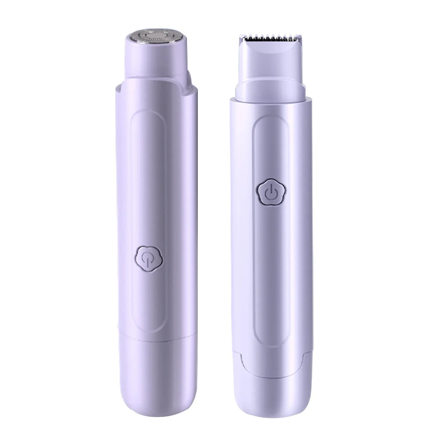 Purple Electric Hair Remover for Women Dual-Head Design Wireless Rechargeable Trimmer for Bikini and Full Body Painless Grooming for Local Professionals