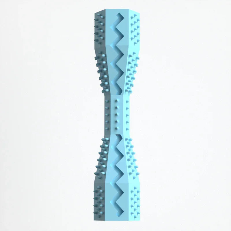2-Pack Blue Hexagonal Pet Chew Toy – Durable Rubber Dog & Cat Teething Stick for Dental Care, Biting Relief and Mental Stimulation