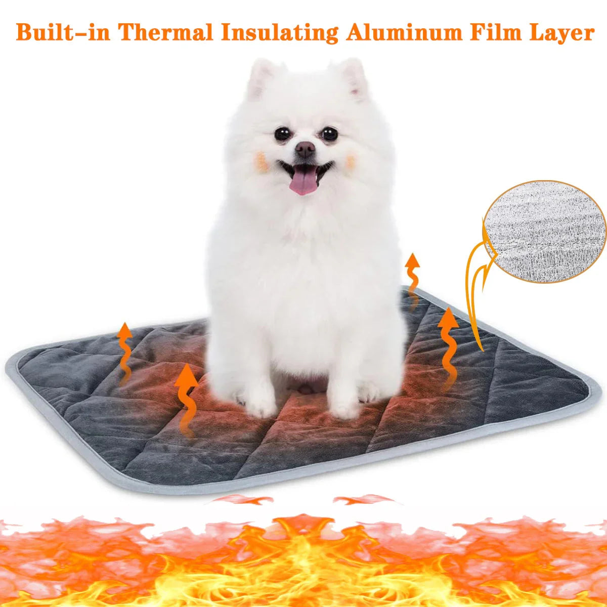 Self-Warming Pet Mat with Heat Reflective Technology for Dogs and Cats Waterproof No Electricity Needed Comfortable Winter Pad for Local Pet Owners(58*88cm)