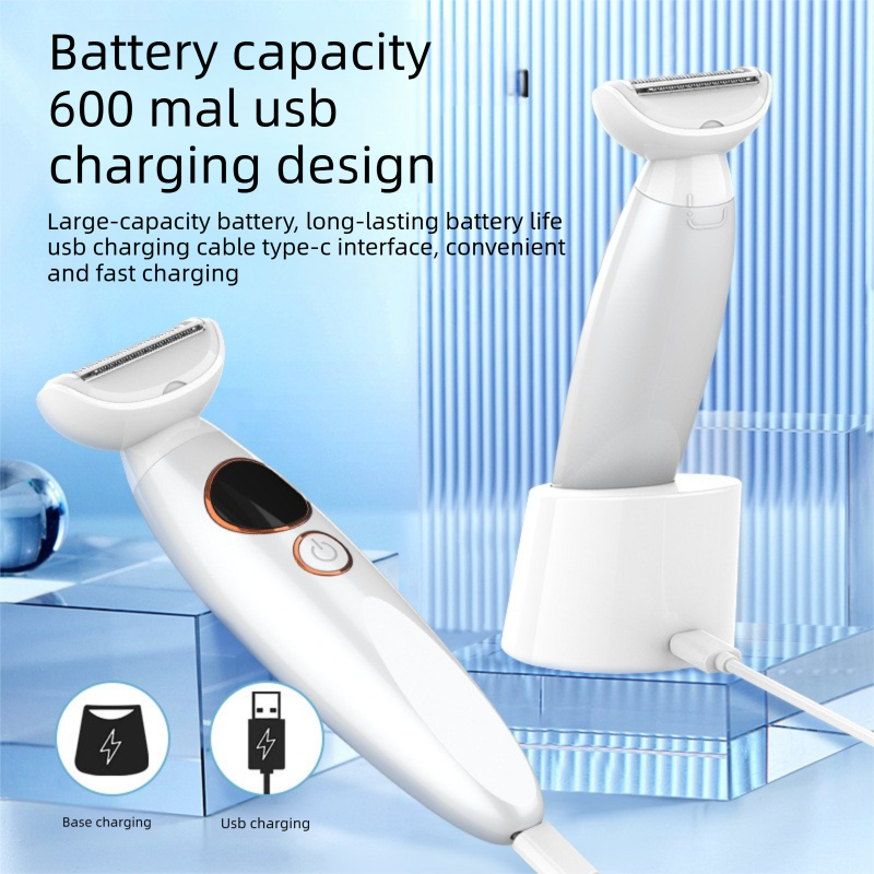 Purple 5-in-1 Women's Hair Removal Epilator – Multi-Function Body Grooming Kit with Waterproof Design, LED Display & USB Charging