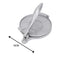 Silver Manual Dough Press – Aluminum Alloy Cake & Tortilla Press for Homemade Baking and Cooking(16cm)