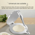 Silver Manual Dough Press – Aluminum Alloy Cake & Tortilla Press for Homemade Baking and Cooking(20cm)