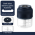 2-Leaf blade Blue Wireless Electric Garlic Chopper 300ml Portable Mini Food Processor USB Rechargeable for Baby Food and Dipping Sauce Essential Local Kitchen Tool