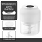 3-blade cutter head White Wireless Electric Garlic Chopper 300ml Portable Mini Food Processor USB Rechargeable for Baby Food and Dipping Sauce Essential Local Kitchen Tool