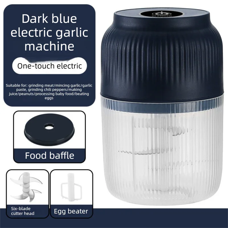 320ml Wireless Electric Garlic Crusher with 6-Blade Blade and Whisk Attachment – Compact Kitchen Chopper for Minced Garlic, Meat, Vegetables & Baby Food