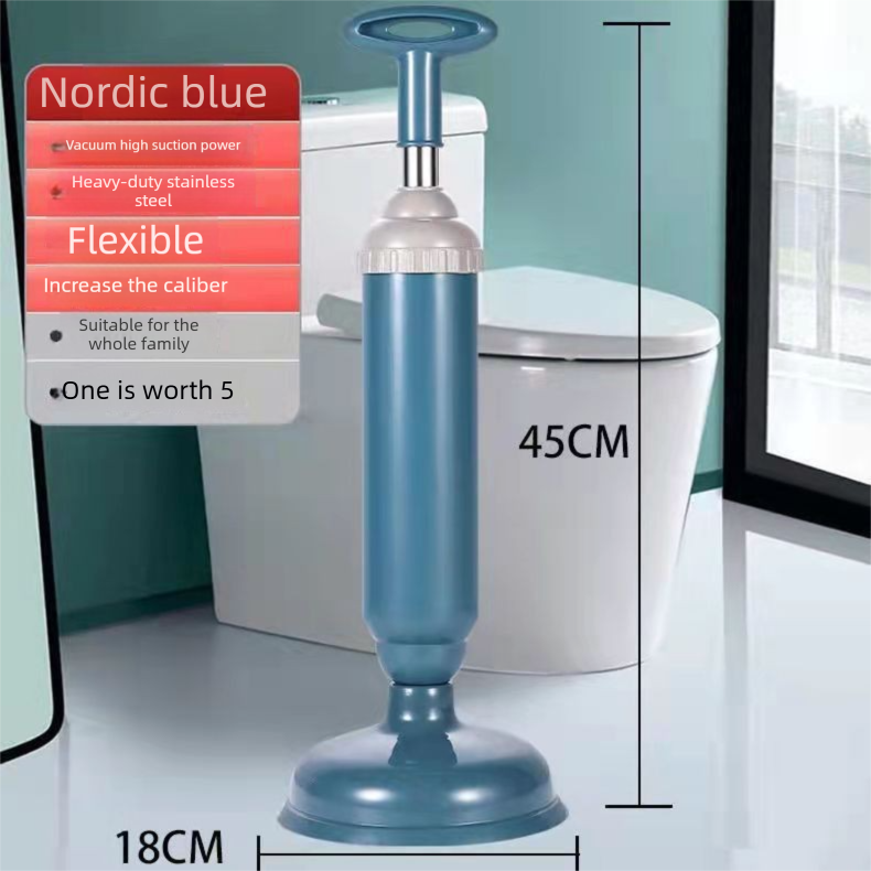 Pink High-Pressure Toilet Plunger with Vacuum Seal – Powerful Drain Unclogger for Toilets, Sinks & Drains (45cm)