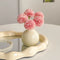 Ceramic Vase with Hydrangea Artificial Flowers Set – Mini Decorative Pot for Home Living Room or Desk Display