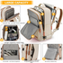 Black Large Capacity Backpack with USB Charging Port and Waterproof Fabric for Travel Work and Daily Use
