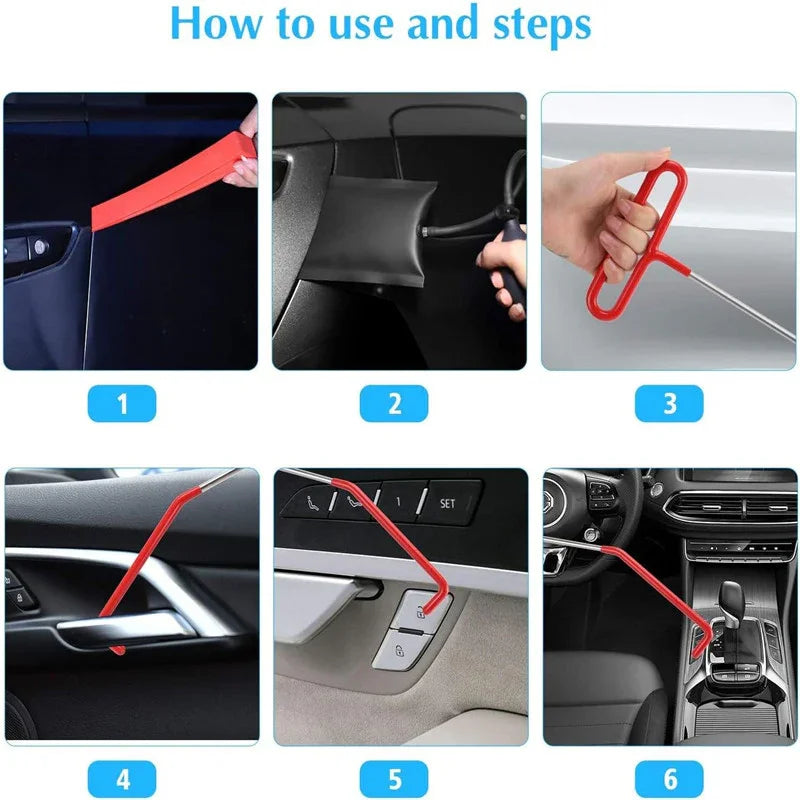 Comprehensive Car Dent Repair and Interior Removal Tool Set with High-Pressure Air Wedge Pumps for Professional Maintenance Efficient Repair Solution for Local Mechanics(L3)