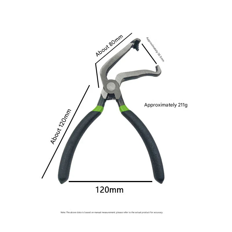 Black and red 3 Piece Automotive Wire Connector Removal Tool Set with Straight Bent and Dual End Pliers for Electrical Harness Disassembly