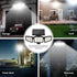 Solar Powered Motion Sensor Outdoor Light with Remote Control and ground plug for Garden Garage and Front Door+ground plug