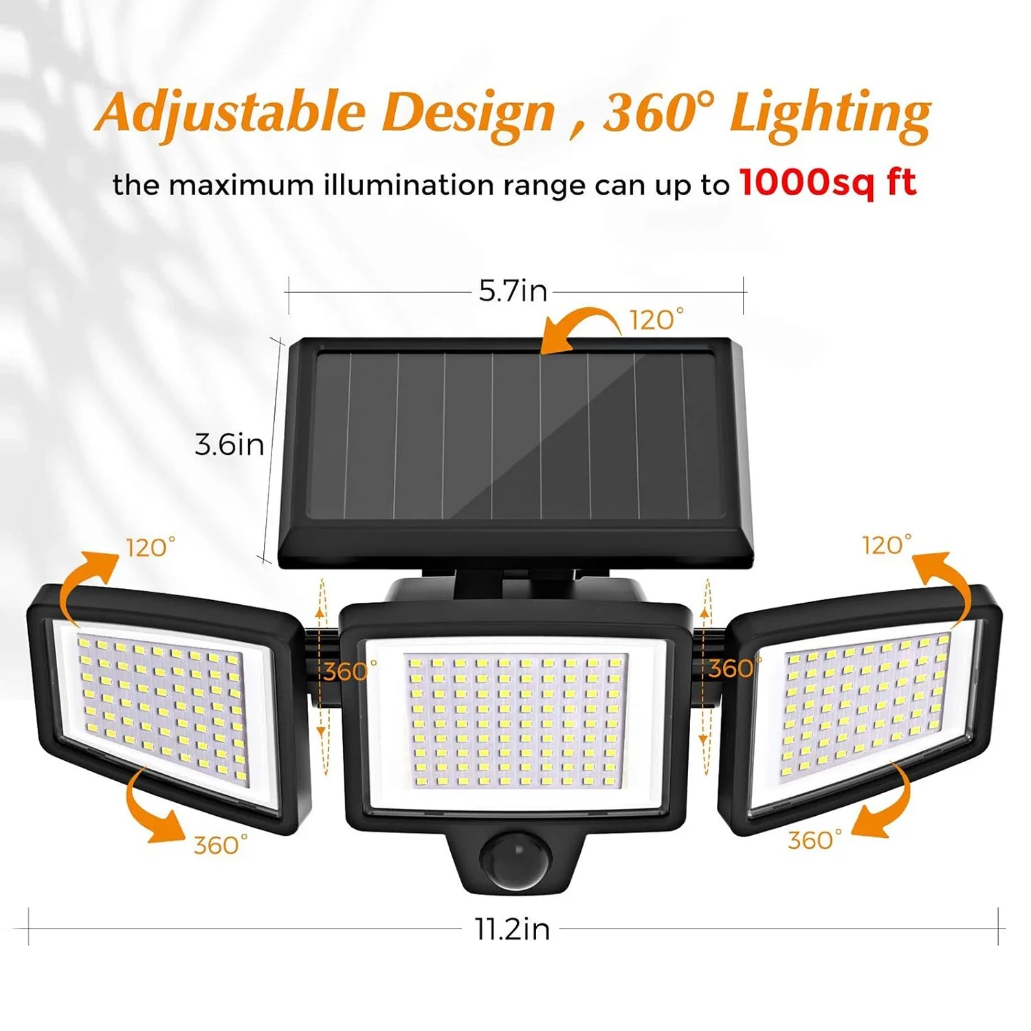 Solar Powered Motion Sensor Outdoor Light with Remote Control and ground plug for Garden Garage and Front Door+ground plug