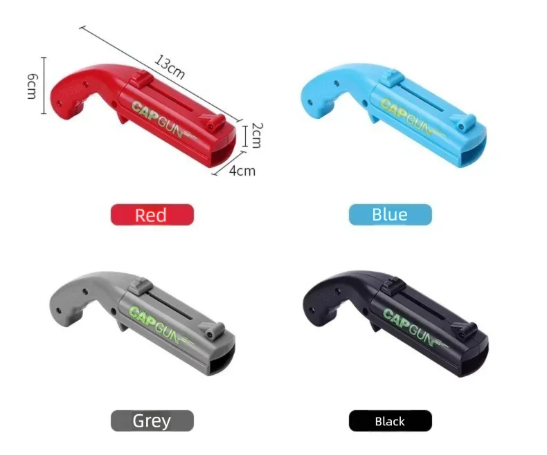 2-Pack Red and Blue Fun Bottle Opener with Cap Ejection Mechanism – Compact ABS Bottle Opener for Beer and Soda Bottles, Ideal for Parties and Everyday Use