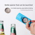 2-Pack grey and red Fun Bottle Opener with Cap Ejection Mechanism – Compact ABS Bottle Opener for Beer and Soda Bottles, Ideal for Parties and Everyday Use