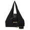 Black Foldable Tote Bag with Built-In Storage Pouch – Compact Reusable Shopping Bag That Packs into Itself, Ideal for Daily Carry and Eco-Friendly Use