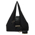 Black Foldable Tote Bag with Built-In Storage Pouch – Compact Reusable Shopping Bag That Packs into Itself, Ideal for Daily Carry and Eco-Friendly Use