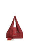Wine red Foldable Tote Bag with Built-In Storage Pouch – Compact Reusable Shopping Bag That Packs into Itself, Ideal for Daily Carry and Eco-Friendly Use